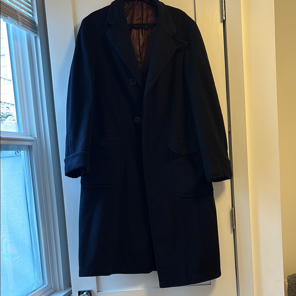 Unisex Navy Overcoat